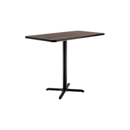 National Public Seating Interion Bar Height Breakroom Table, 48"L x 30"W x 42"H, Charcoal 695851CL